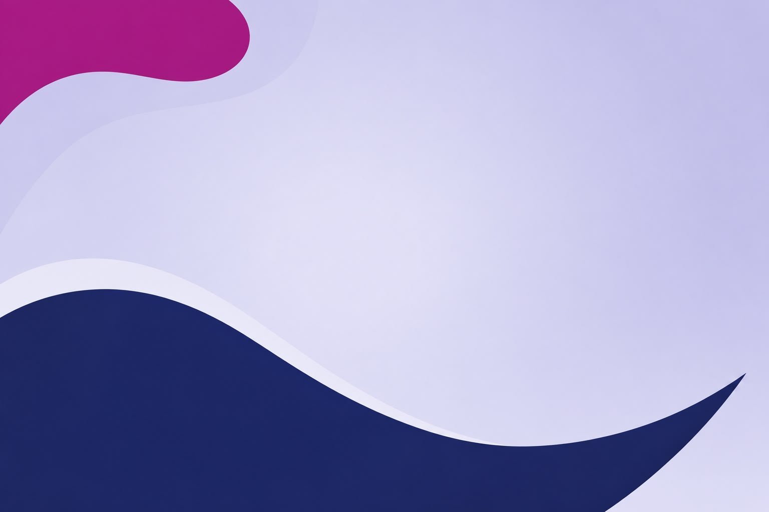 Abstract wavy design with purple, lavender, and dark blue flowing shapes on a light background